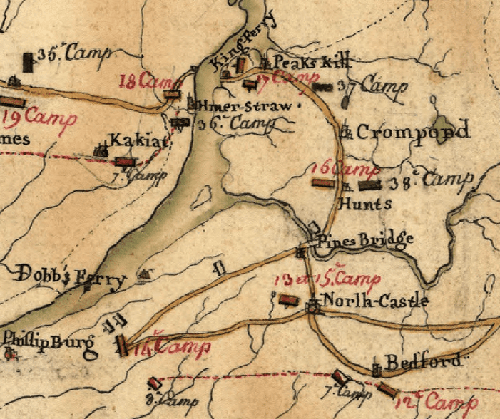 Map of Revolutionary War Sites in Westchester