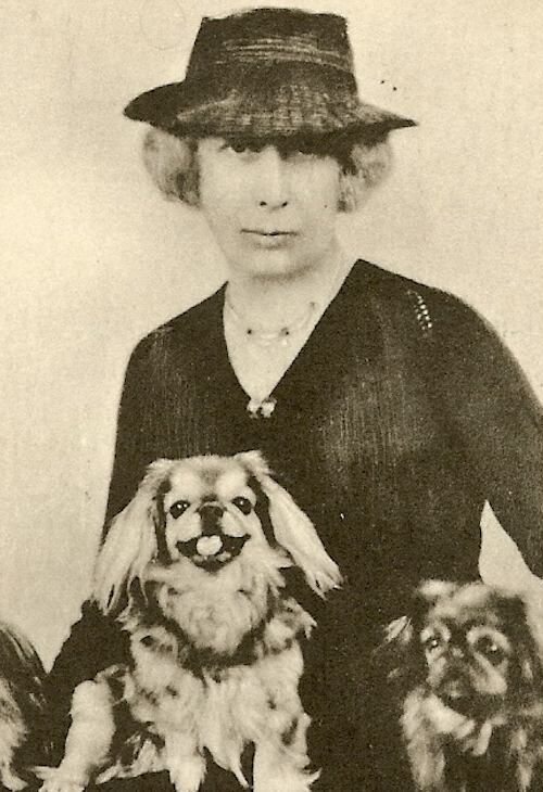 Ms. Benjamin and her dogs